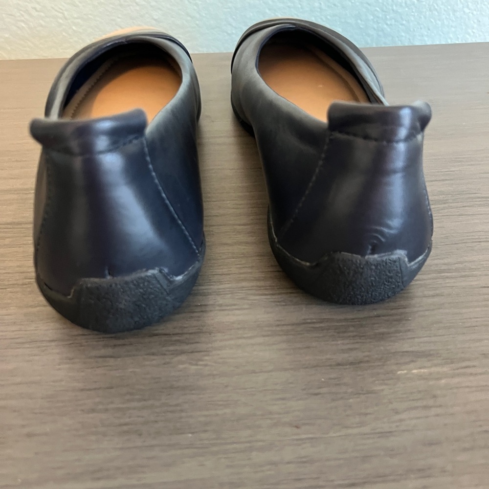 Hotter Women’s Leather Navy Ballet Flats Never Worn - Picture 5 of 9